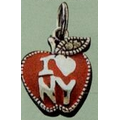 Precious Metal "I Love New York" Apple Travel Charm